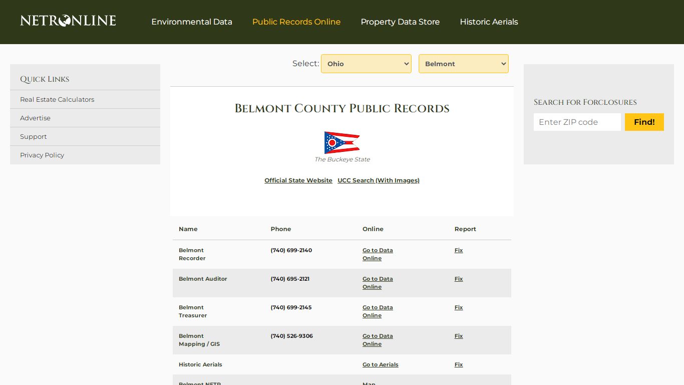 Belmont County Public Records - NETROnline.com